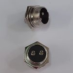 Connettore maschio da pannello 2 poli Connettore maschio da pannello 2 poli